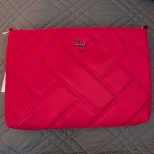 Lug Waltz In Poppy Red Satin Luxe Crossbody/Clutch NWT!